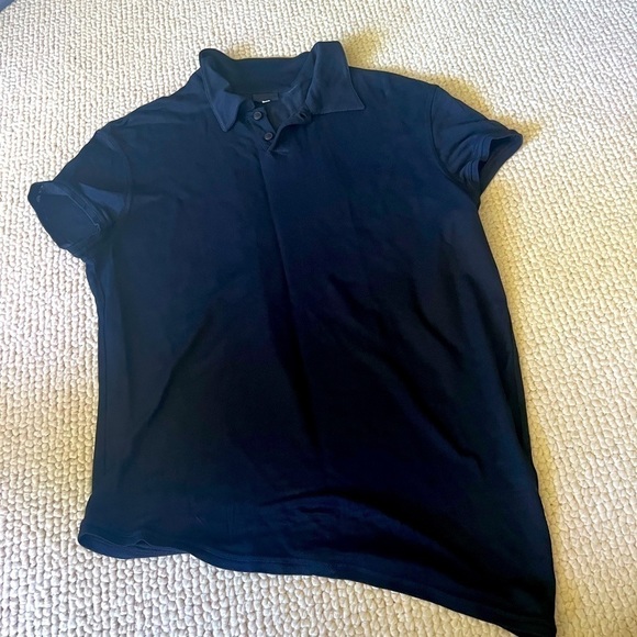 𝅺vercase assymetrical polo mens navy shirt